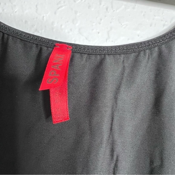 Spanx simplicity open bust shapewear bodysuit shorts XL black control b23 - Picture 3 of 7